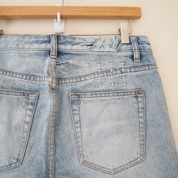 !! Ksubi Chopper Short Karma Trashed Distressed Denim Jean Shorts sz 30” - Picture 7 of 9